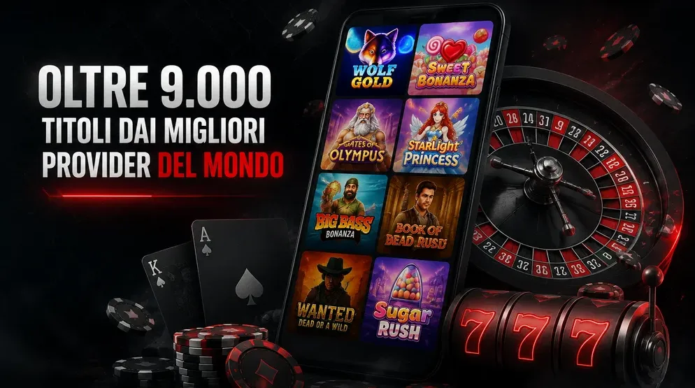 griglia di slot colorati da vari provider